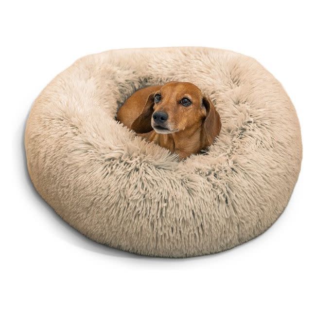 6) The Original Calming Shag Fur Donut Cuddler Cat & Dog Bed