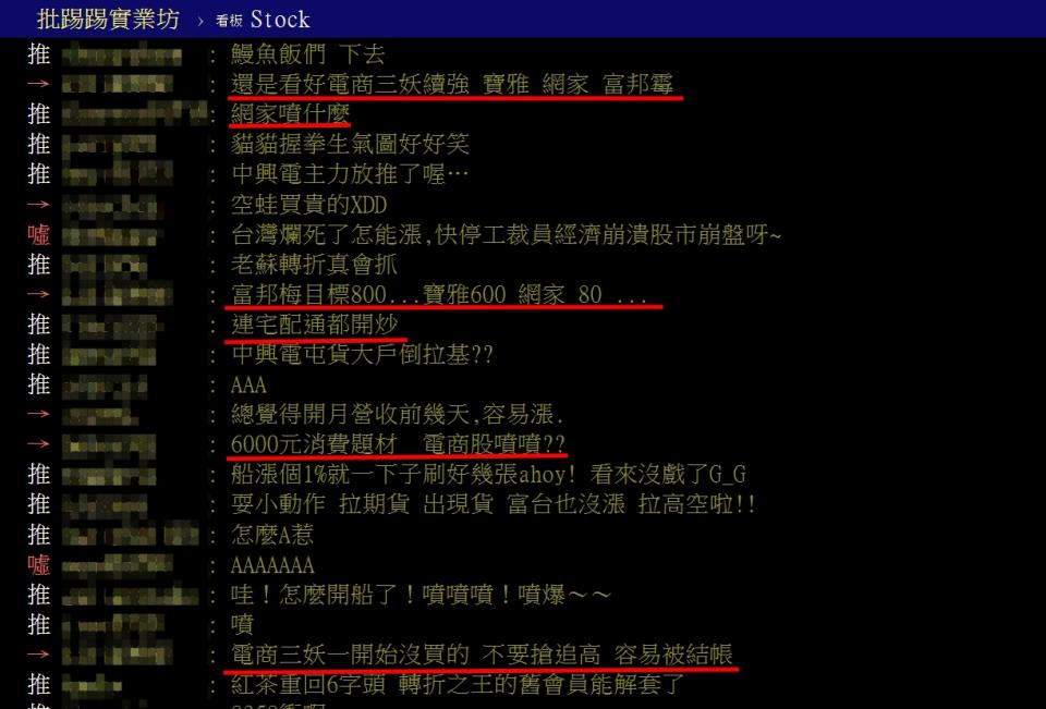 網友討論台股走勢。圖／翻攝PTT