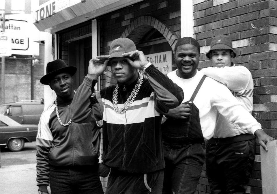 Janette Beckman, LL Cool J with Cut Creator, E-Love, and B-Rock, 1986, Courtesy of the Photographer