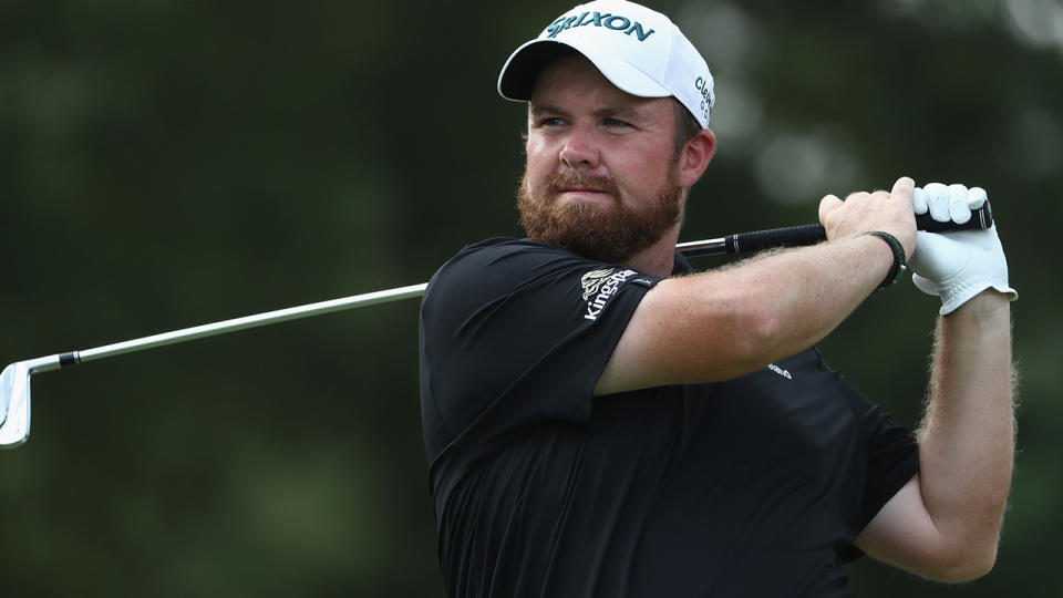 Shane Lowry of Ireland plays his shot from the 16th tee during the final round of the 2018 PGA Championship at Bellerive Country Club on August 12, 2018 in St Louis, Missouri. (Photo by Jamie Squire/Getty Images)