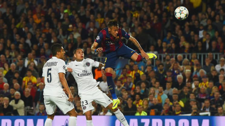 Neymar, durante el partido de Champions de la pasada temporada contra el PSG. Foto: Goal.