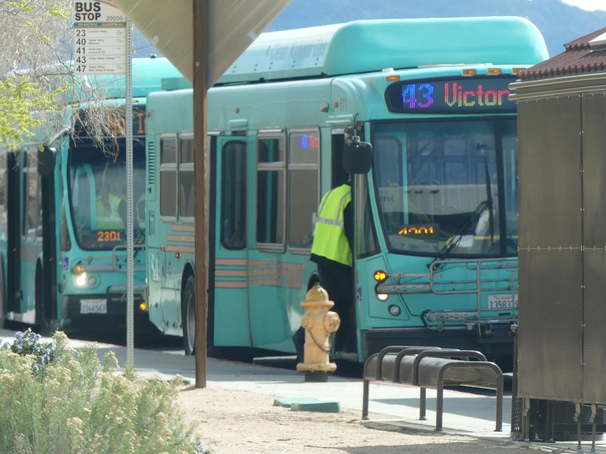 The Victor Valley Sheriff’s Station reported a couple of arrests, which included an intoxicated man urinating on a Victor Valley Transit Authority bus and a woman using drugs inside a Denny’s restaurant.