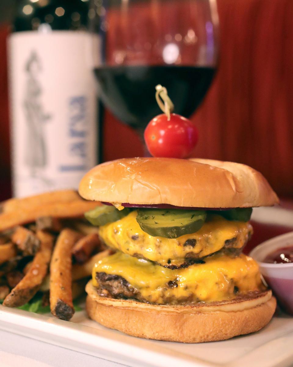 Tuesday night is $10 Burger Night at Wise Guys Lounge & Grill in Akron, which features the “Big Laddie.”