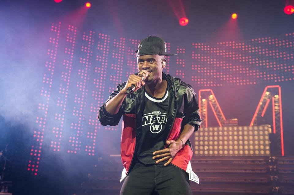 Black M performs at L'Olympia stadium in Paris in 2015. <a href="https://www.gettyimages.com/detail/news-photo/black-m-performs-at-lolympia-on-april-21-2015-in-paris-news-photo/470566590?adppopup=true" rel="nofollow noopener" target="_blank" data-ylk="slk:David Wolff - Patrick/Redferns via Getty Images;elm:context_link;itc:0;sec:content-canvas" class="link ">David Wolff - Patrick/Redferns via Getty Images</a>