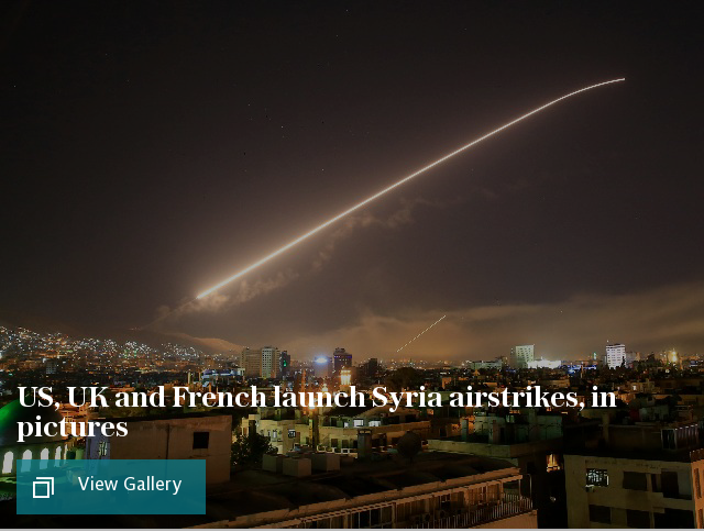 US, UK and French launch Syria airstrikes, in pictures