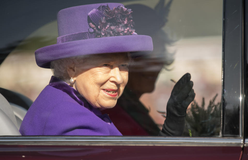 BRAEMAR, SCOTLAND - SEPTEMBER 07: Queen Elizabeth II attends the 2019 Braemar Highland Games  on September 07, 2019 in Braemar, Scotland. (Photo by Samir Hussein/WireImage)
