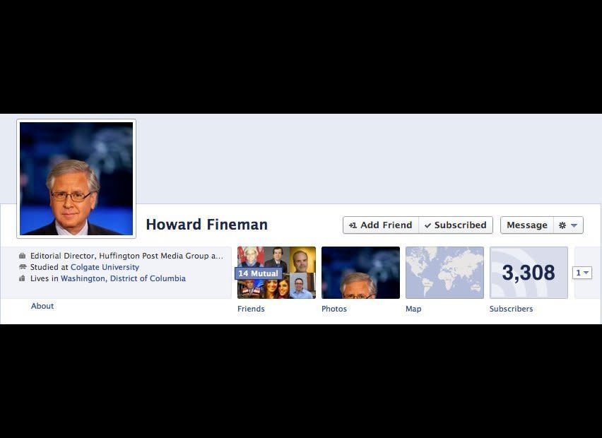 Editorial Director, Huffington Post Media Group <a href="http://www.facebook.com/howard.fineman" target="_hplink">http://www.facebook.com/howard.fineman</a>