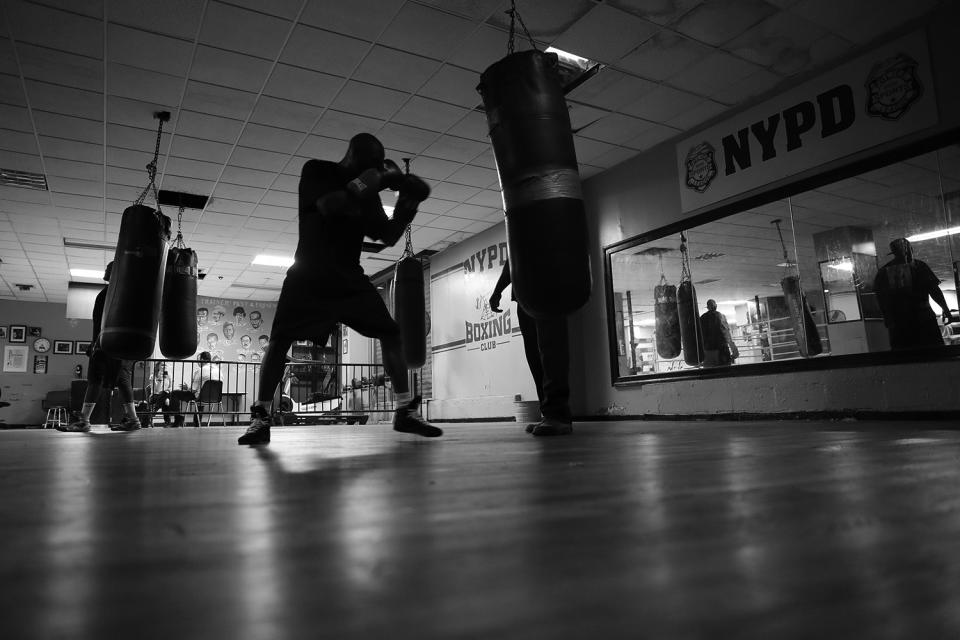 Richie from East New York trains at of one of the NYPD Boxing-sponsored gyms in the Bedford-Stuyvesant section of Brooklyn, on June 13, 2017. (Gordon Donovan/Yahoo News)