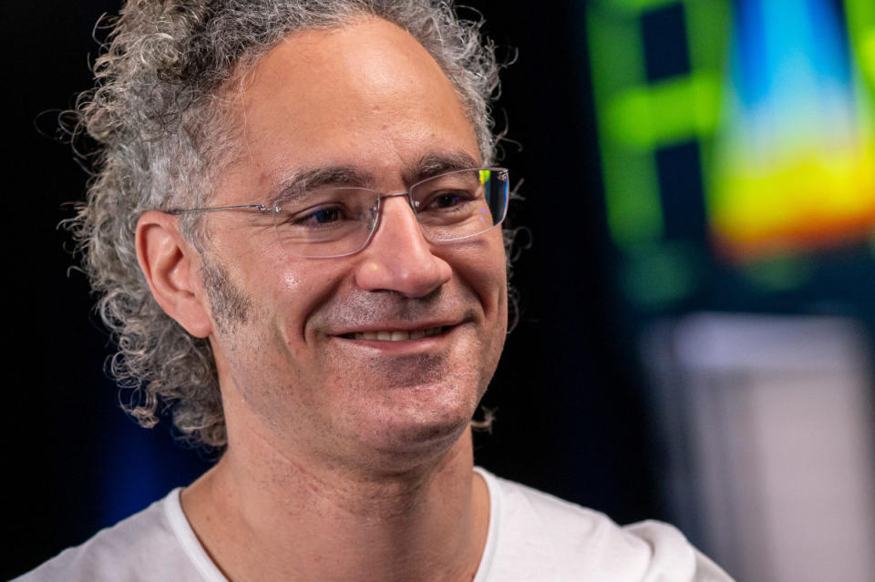 Alex Karp, CEO of Palantir Technologies, during a Bloomberg Technology television interview during the FoundryCon event in Palo Alto, Calif., on Thursday, March 7, 2024. Photographer: David Paul Morris/Bloomberg via Getty Images<p>Bloomberg/Getty Images</p>