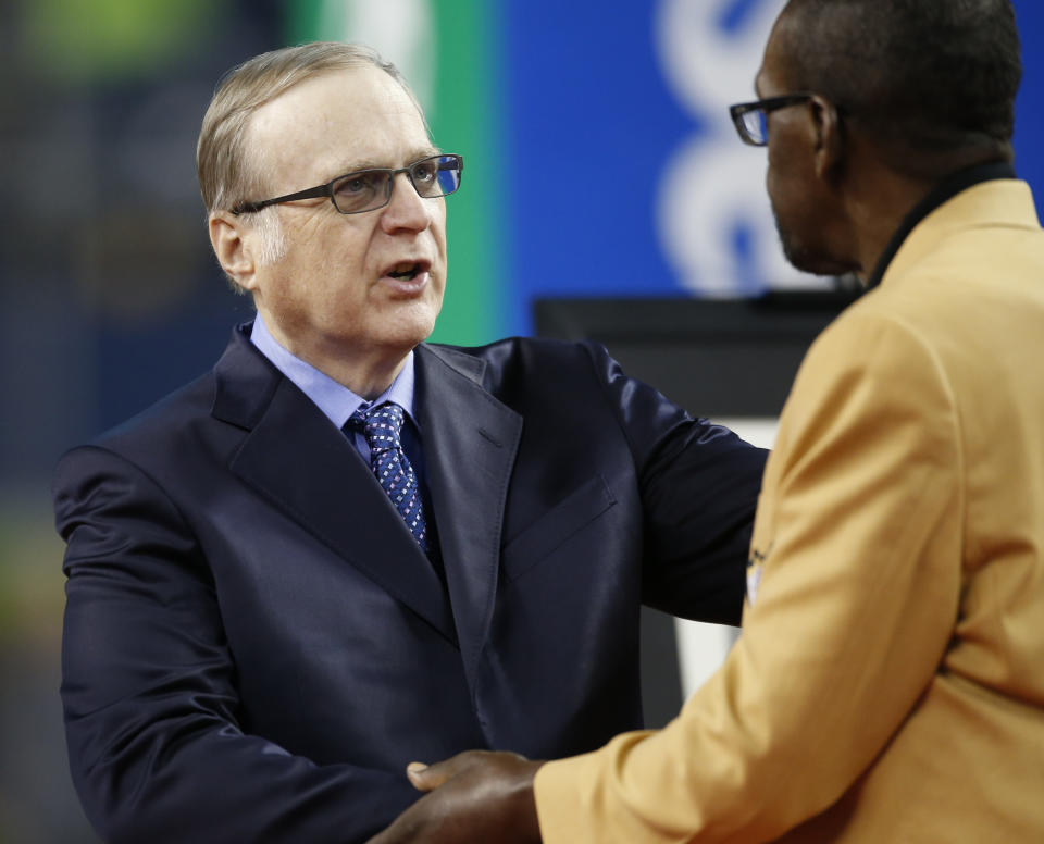 Many in the sports world took to Twitter on Monday to remember Seahawks and Trail Blazers owner Paul Allen, who died after complications with non-Hodgkins lymphoma. (Getty Images)