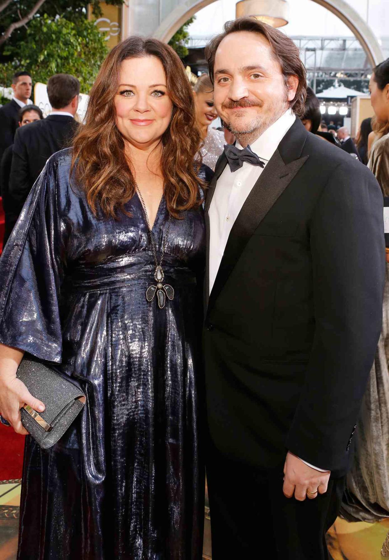 Melissa McCarthy and Ben Falcone arrive to the 73rd Annual Golden Globe Awards held at the Beverly Hilton Hotel on January 10, 2016