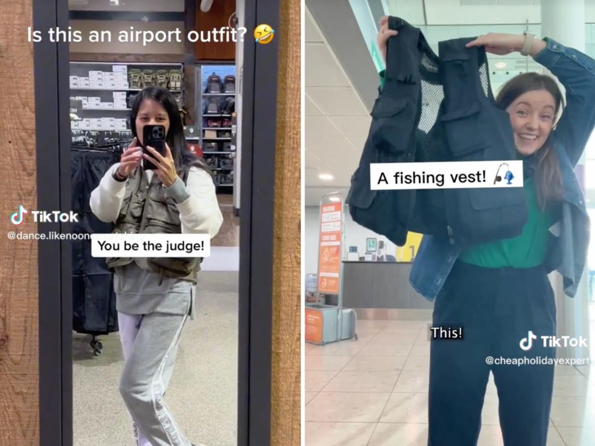 TikTokers are wearing fishing vests to the airport, calling it the latest  genius packing hack