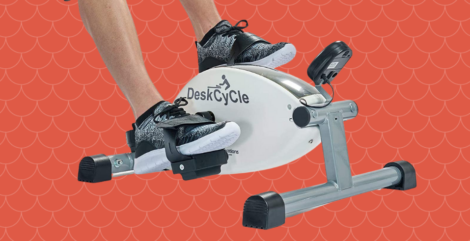 person on bike exerciser 