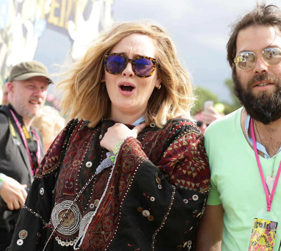 File photo dated 27/06/15 of singer Adele with her husband Simon Konecki. Adele has cited "irreconcilable differences" in her divorce from her husband, legal papers reveal.