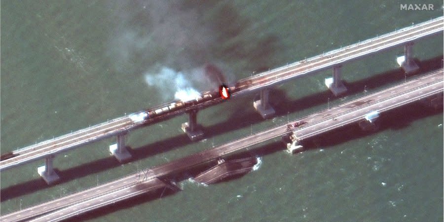 Consequences of the explosion on the Crimean bridge on October 8, 2022