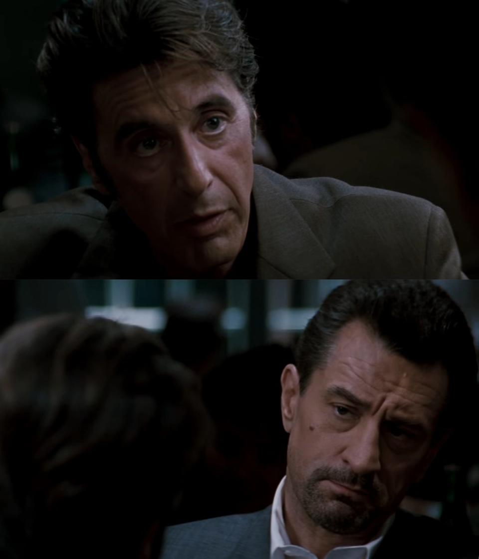 Al Pacino and Robert De Niro in "Heat."