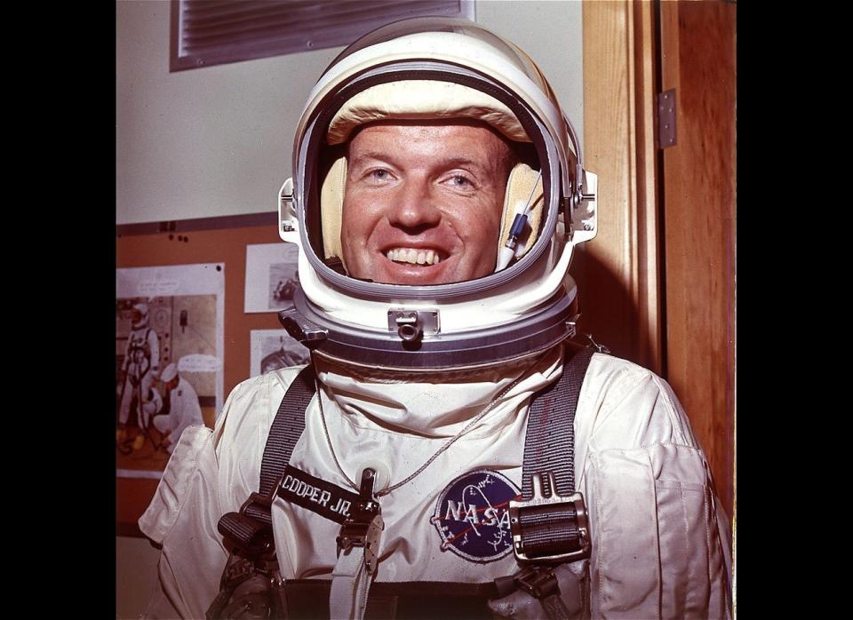 Astronaut Gordon Cooper, who piloted Mercury and Gemini space missions in the 1960s, once said he saw a "typical saucer shape, double-cylindrical shape, metallic" UFO. He was also outspoken on the idea that some UFOs were interplanetary vehicles visiting Earth. 