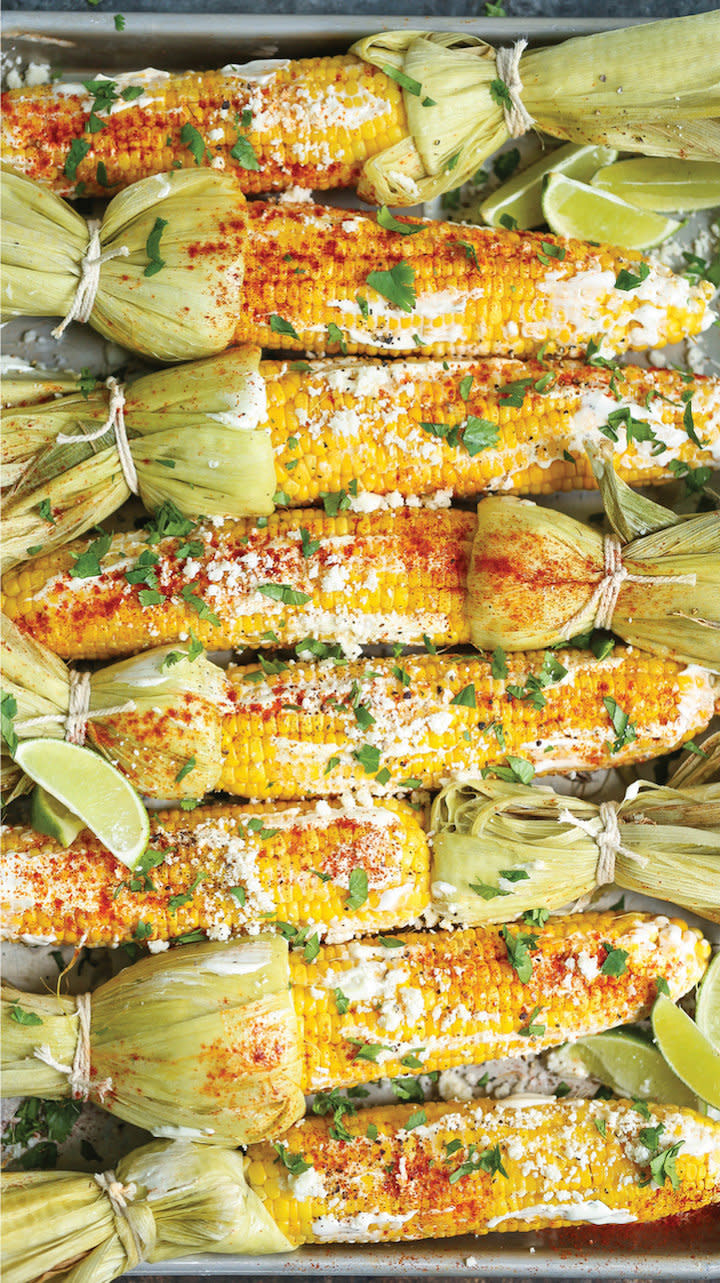 <strong>Get the <a href="http://damndelicious.net/2017/06/09/roasted-mexican-street-corn/" target="_blank">Roasted Mexican Street Corn recipe</a> from Damn Delicious</strong>