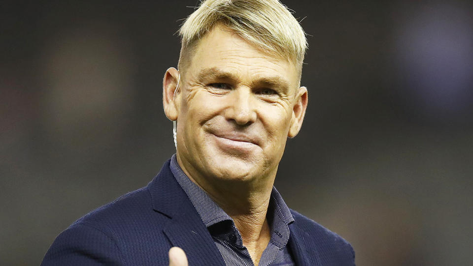 Shane Warne, pictured here during the 2020 Big Bash League.