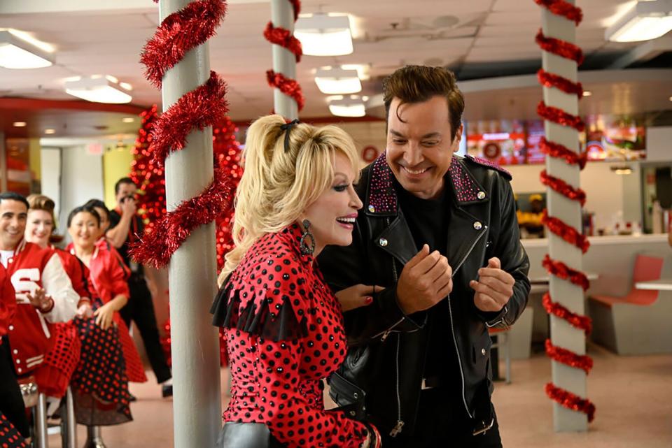 DOLLY PARTON'S MOUNTAIN MAGIC CHRISTMAS -- Pictured: Dolly Parton as herself -- (Photo by: Katherine Bomboy/NBC)