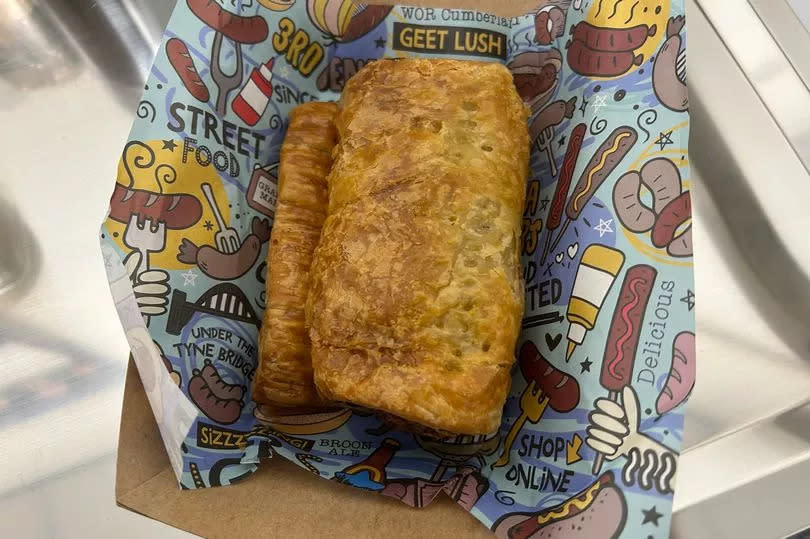 A Sausage Roll from Geordie Banger Co. in the Grainger Market.