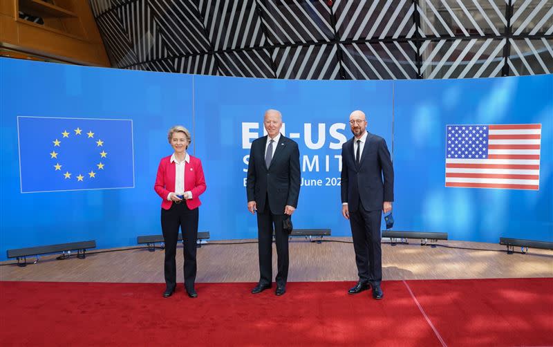 歐美峰會後發表聯合聲明，首度強調台海和平穩定的重要性。（圖／翻攝自拜登臉書）
