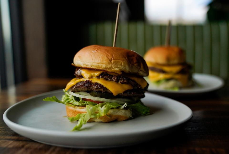 The 'Our Burger' at Wahlburgers in Carmel, Indiana. The Columbus location will serve the restaurant's gourmet burgers, sandwiches, salads and "adult-friendly" shakes.