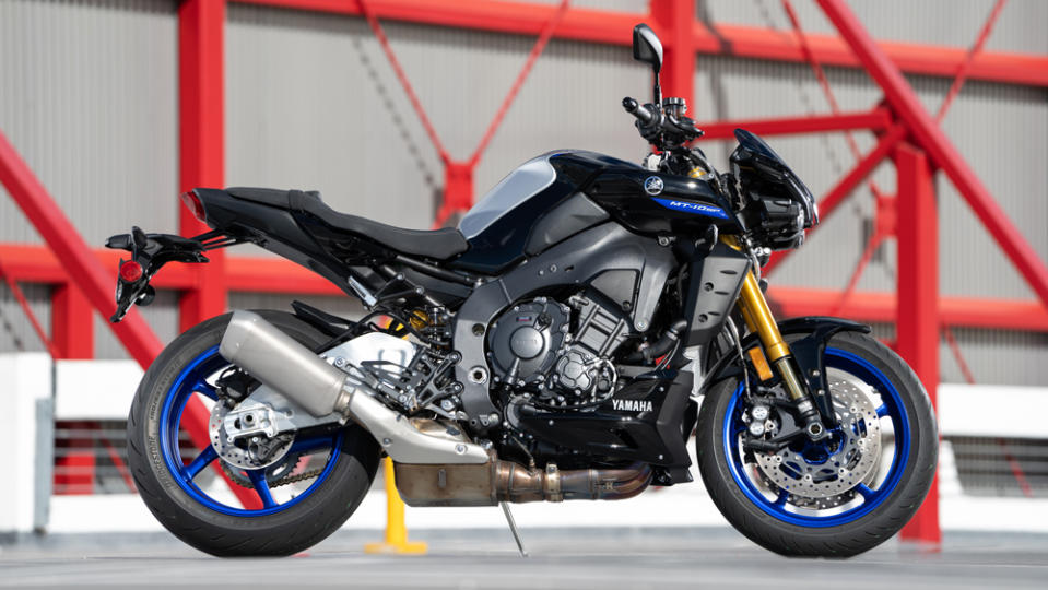 The 2023 Yamaha MT-10 SP naked bike.