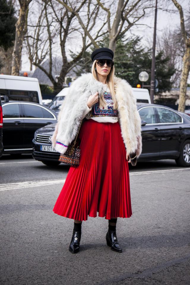 How To Wear The Skirts-Over-Pants Trend That's Everywhere Right