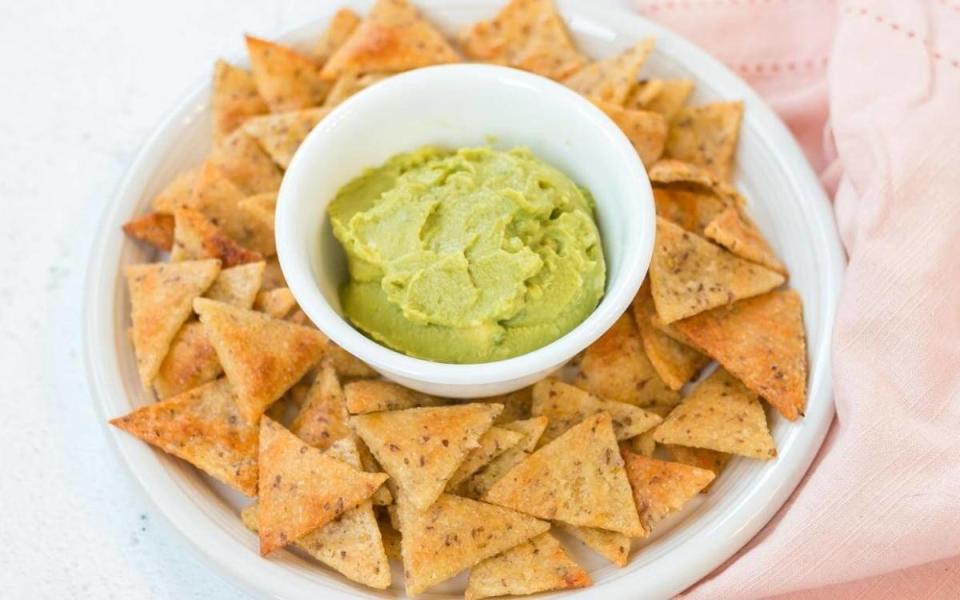 <p>Low Carb Yum</p><p>Are you looking for the perfect low-carb chips to serve with your favorite dips and sauces? Well, you are in luck because keto tortilla chips are simple to make at home. </p><p><strong>Get the recipe: <a href="https://parade.com/1300121/lisamarcaurele-2/keto-tortilla-chips/" rel="nofollow noopener" target="_blank" data-ylk="slk:Seasoned Keto Tortilla Chips;elm:context_link;itc:0;sec:content-canvas" class="link ">Seasoned Keto Tortilla Chips</a></strong></p>