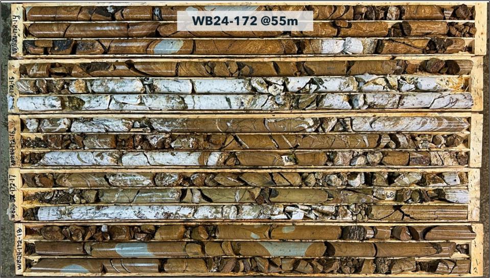 Core from the Cheetah Gold Zone located 3.25 km northeast of the Lynx Gold Zone