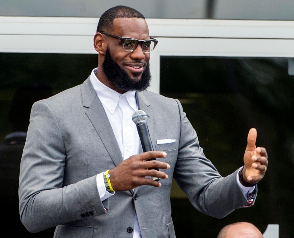 LeBron James at the opening of the I PROMISE School in 2018.