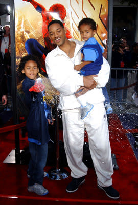 The Fresh Prince Will Smith and his progeny at the LA premiere of Columbia Pictures' Spider-Man