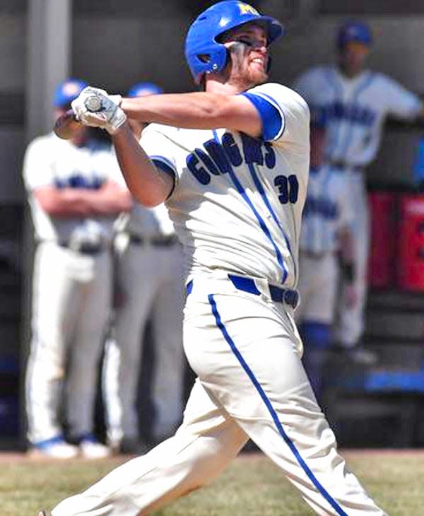 Former Wallenpaupack Area baseball standout Derrick Vosburg is now a slugging star for Misericordia University.