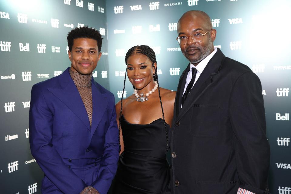 Jeremy Pope, Gabrielle Union, Elegance Bratton at arrivals for THE INSPECTION Premiere at the Toronto International Film Festival, Royal Alexandra Theatre, Toronto, ON September 8, 2022. Photo By: JA/Everett Collection