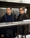 Joseph Gordon Levitt and Gary Oldman in Warner Bros. Pictures' "The Dark Knight Rises" - 2012