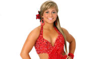 <b>Shawn Johnson, Season 8</b><br> Former Olympic gymnast Shawn Johnson transitioned seamlessly from the balance beam to the ballroom and won season 8 with pro partner Mark Ballas. Johnson narrowly beat out French actor Gilles Marini to win the mirror ball. Johnson could not attend the announcement since she was in London at the Olympics.