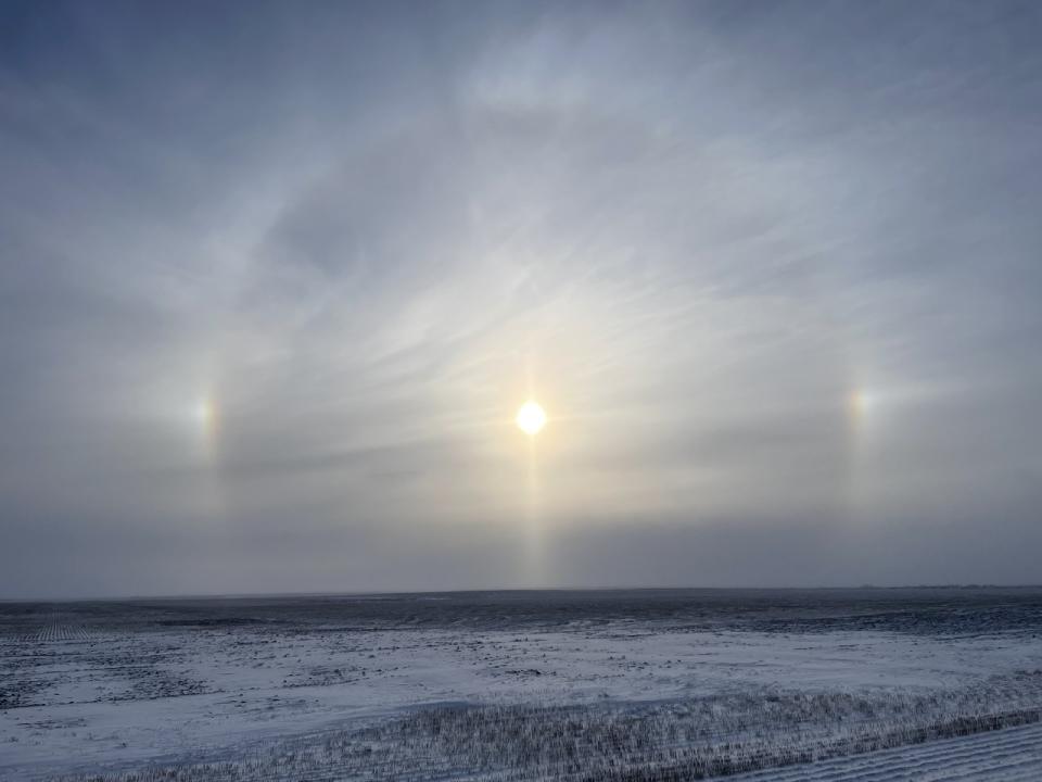 From light pillars to sun dogs: cold creates dazzling scenes in western Canada