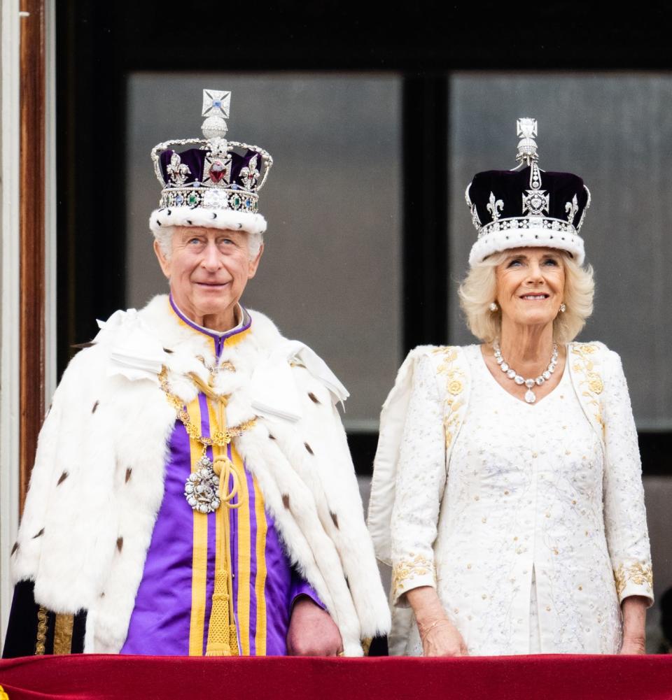 their majesties king charles iii and queen camilla coronation day