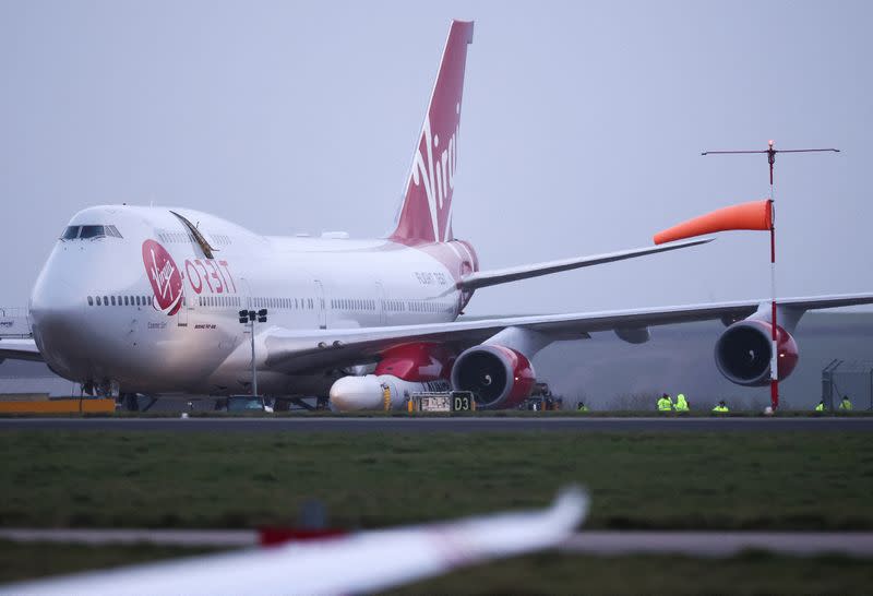 FILE PHOTO: First ever UK launch of Virgin Orbit's LauncherOne rocket in Newquay