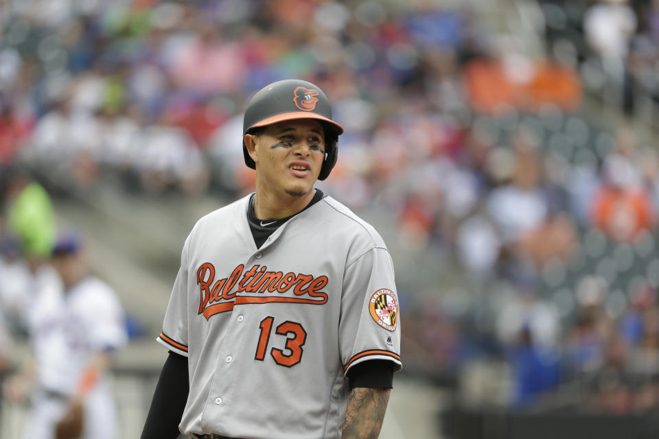 Manny Machado apologized after failing to run out a ground ball. (AP Photo)