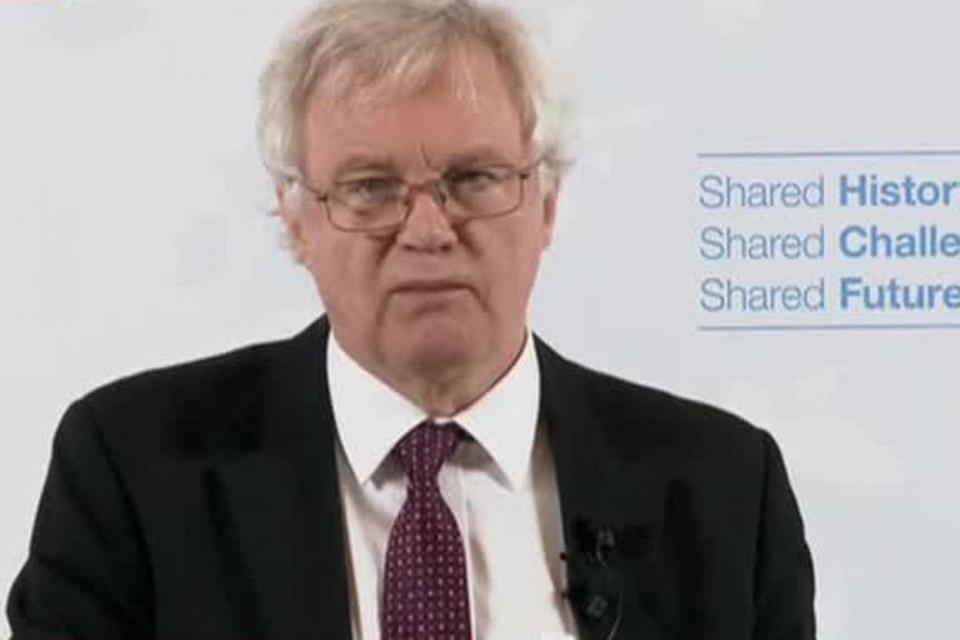 David Davis signalled Britain will not unfairly pump State cash into businesses to give them a competitive advantage over EU rivals