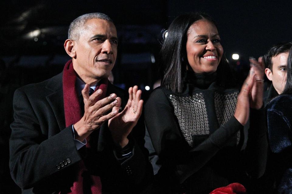 Barack Obama und seine Frau Michelle fliegen nach der Vereidigung Trumps nach Palm Springs. (Bild: Getty Images)