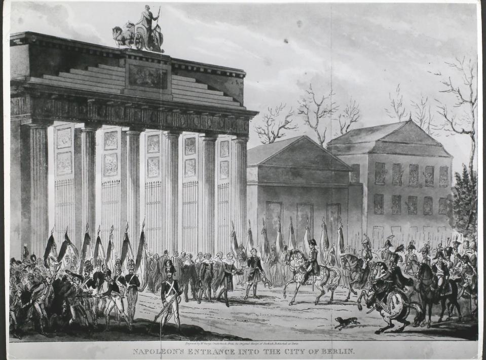 Napoleon's entrance into the city of Berlin, via the Brandenburg Gate, Germany