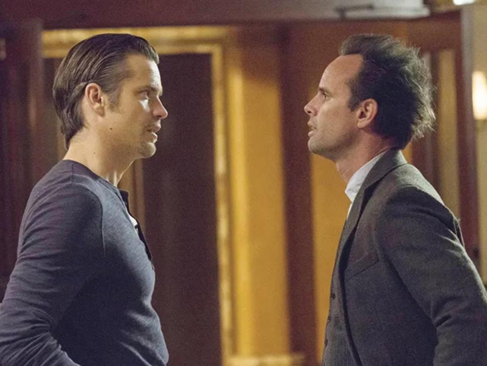 Timothy Olyphant and Walton Goggins are still good friends despite falling out ‘towards the end’ of  ‘Justified’ (fx)