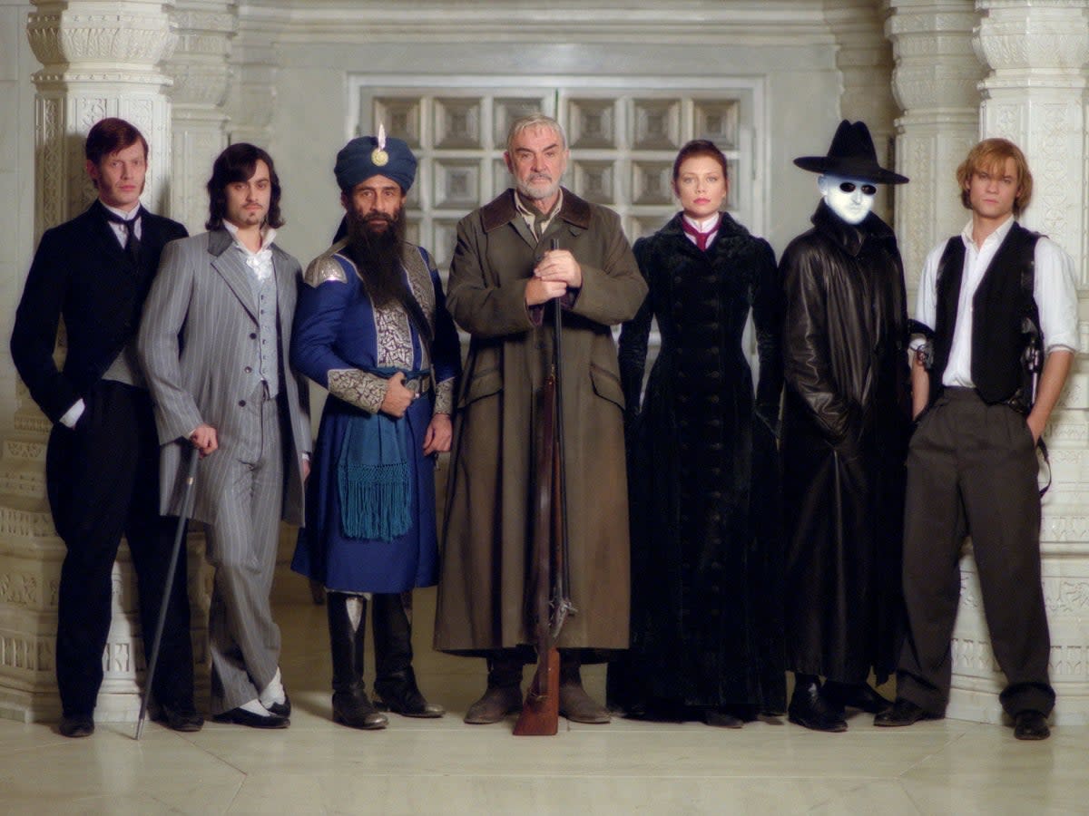 Avengers (not) assembled: Jason Flemyng, Stuart Townsend, Naseeruddin Shah, Sean Connery, Peta Wilson, Tony Curran and Shane West in ‘The League of Extraordinary Gentlemen’ (Shutterstock)