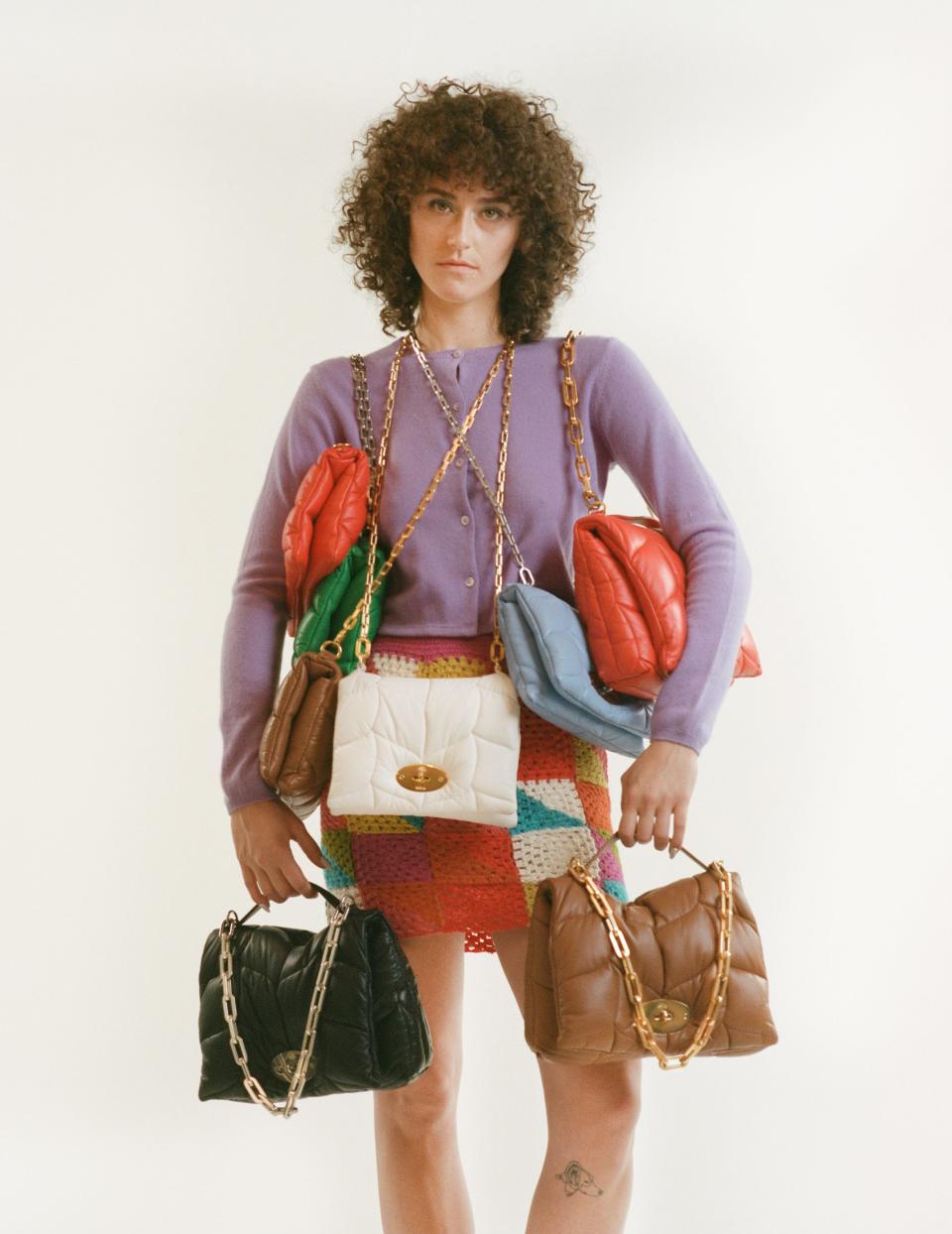 Ella Emhoff in Mulberry campaign.