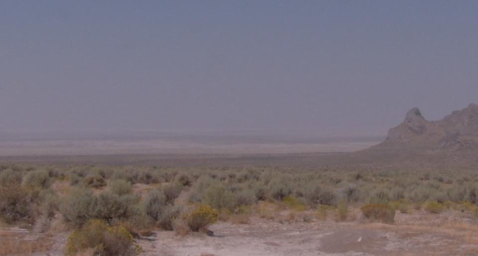 <strong><em>A view of the 250 square miles landing ellipse at the Utah Test and Training Range on Dugway Proving Grounds.</em></strong>