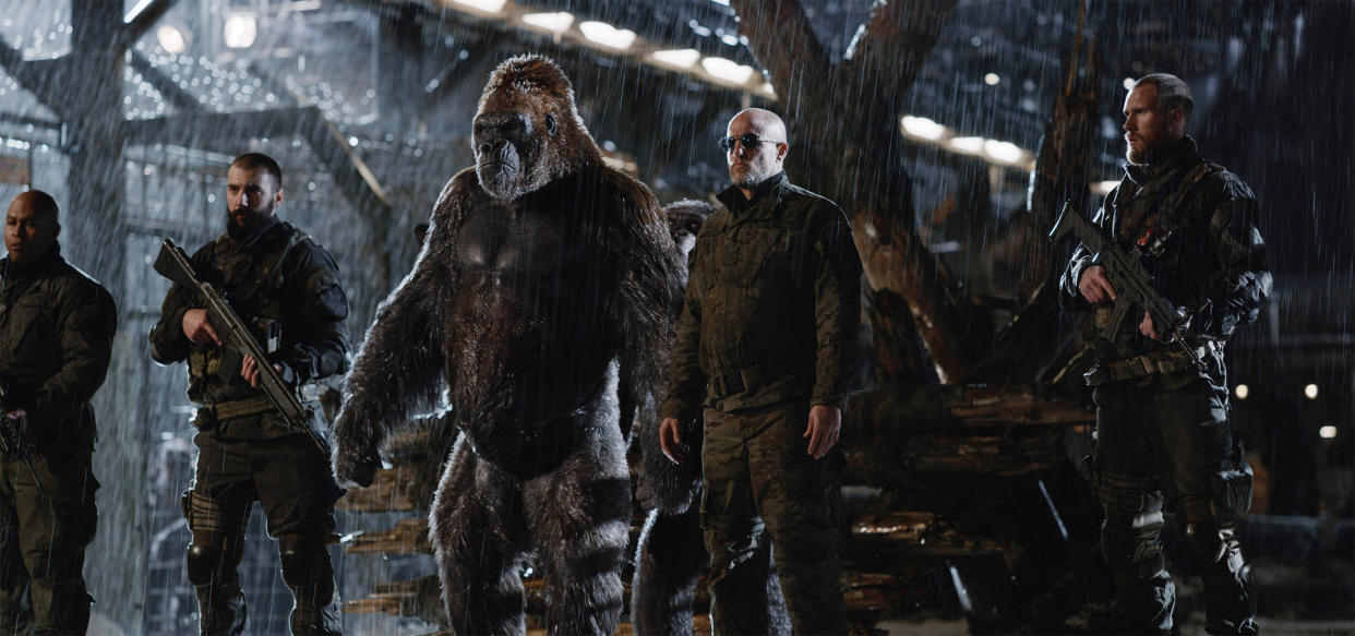 Woody Harrelson in a scene from War for the Planet of the Apes