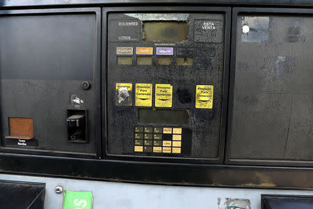 A view of a pump at a state oil company PDVSA's gas station in Caracas, Venezuela May 17 2019. REUTERS/Ivan Alvarado